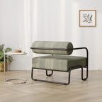 Living Room Corduroy Upholstered Accent Chair with Iron Frame