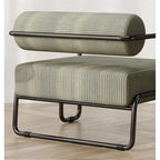 Living Room Corduroy Upholstered Accent Chair with Iron Frame