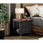 WAMPAT Lift Top End Table,Nightstand with Rustic Lock