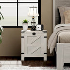 WAMPAT Lift Top End Table,Nightstand with Rustic Lock