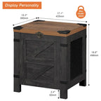 WAMPAT Lift Top End Table,Nightstand with Rustic Lock
