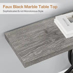 40 Modern Console Table, Faux Marble Entryway Hallway Table for Foyer