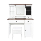 41.73 Wide Dressing Table Set with 4 Drawers 1 Cabinet Dressing Table