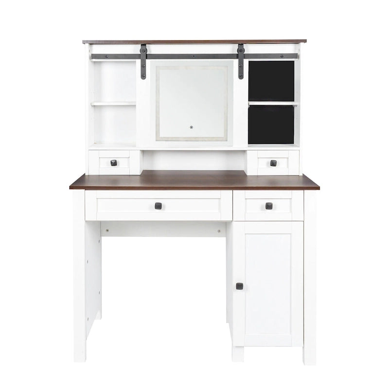 41.73 Wide Dressing Table Set with 4 Drawers 1 Cabinet Dressing Table