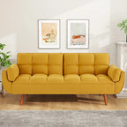 75.39 IN. Futon Sofa Bed, Convertible Upholstered Couch Sleeper with Reclining Sleeper Split Tufted Back