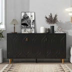65 Modern TV Stand with Doors & Adjustable Shelves for TVs Up to 70