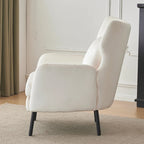Velvet Wingback Accent Chair with Metal Legs - Single Seat (32")