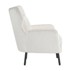 Velvet Wingback Accent Chair with Metal Legs - Single Seat (32")