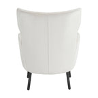 Velvet Wingback Accent Chair with Metal Legs - Single Seat (32")