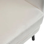 Velvet Wingback Accent Chair with Metal Legs - Single Seat (32")