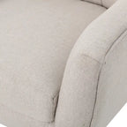 Modern 32.5 High Back Upholstered Button Tufted Wingback Chair with Rubber Wood Legs