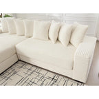 111 Corduroy L-Shaped Sectional Sofa with Oversized Left Chaise
