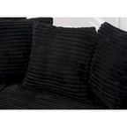 111 Corduroy L-Shaped Sectional Sofa with Oversized Left Chaise