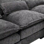 110.63 Modern U-Shaped Chenille 4 Seater Sectional Sofa with Double Cushions, 2 Chaise and High-Density Foam
