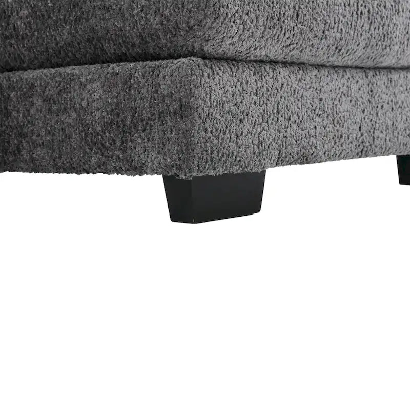 110.63 Modern U-Shaped Chenille 4 Seater Sectional Sofa with Double Cushions, 2 Chaise and High-Density Foam