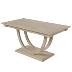 6-Piece Wooden Dining Table Set with Rectangular Table & 4 Chairs