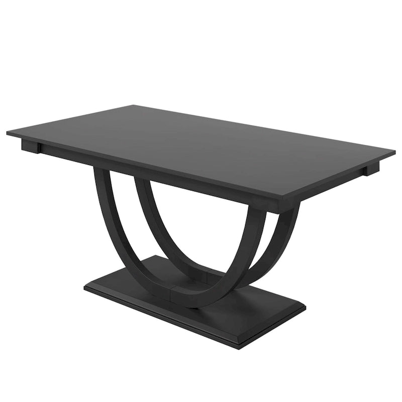 6-Piece Wooden Dining Table Set with Rectangular Table & 4 Chairs
