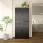 72H Kitchen Pantry Cabinet with 3 Keyboard Drawers,Freestanding Cabinet with 6 Door Shelves Adjustable,Cupboard Storage Cabinet