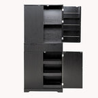 72H Kitchen Pantry Cabinet with 3 Keyboard Drawers,Freestanding Cabinet with 6 Door Shelves Adjustable,Cupboard Storage Cabinet