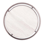 SEI Furniture Lindale Round Side Table w/ Faux Stone