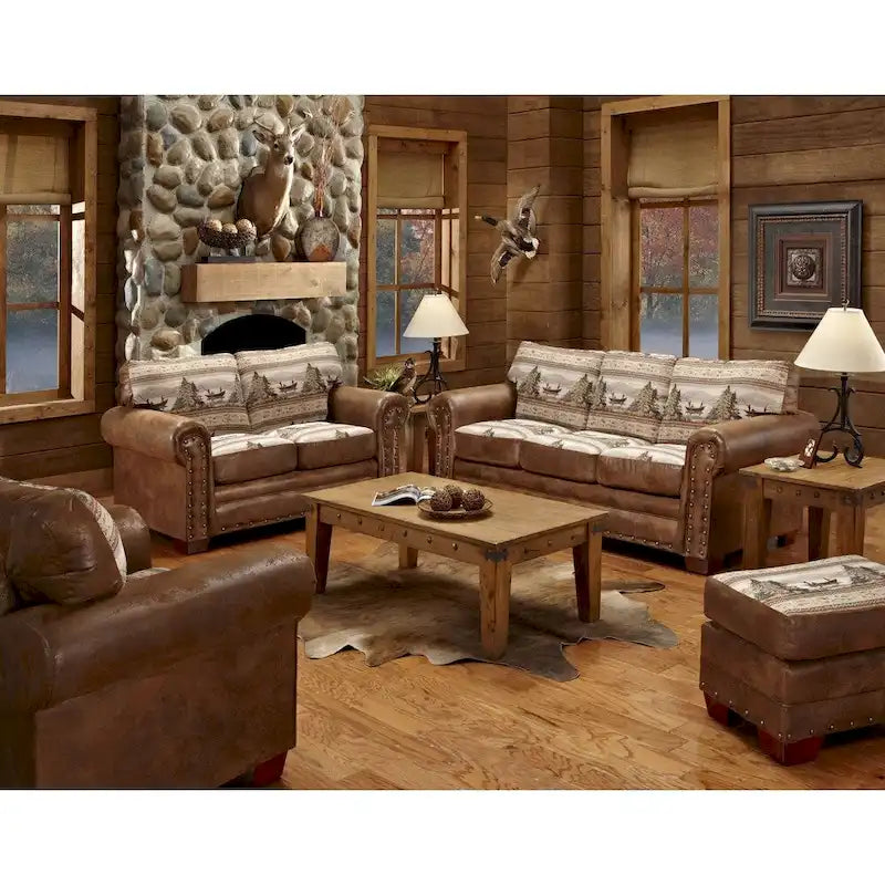 Alpine Lodge Cotton Printed Tapestry Chair