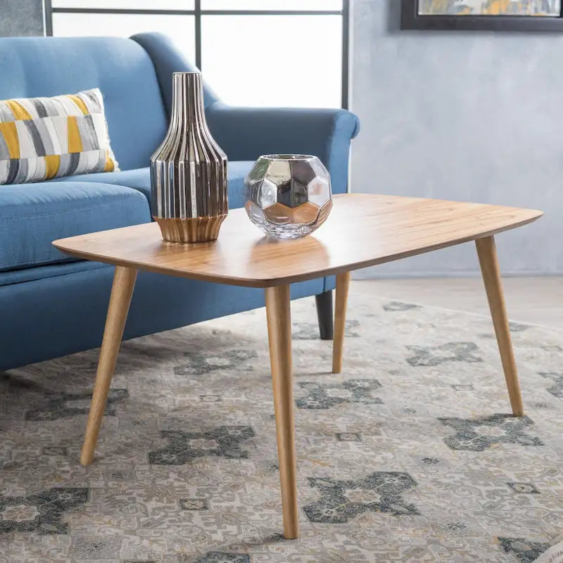 Cilla Mid-Century Wood Rectangle Coffee Table by Christopher Knight Home - 39.50L x 23.70 W x 18.25 H