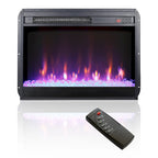 60 Inch Electric Fireplace Media Tv Stand With Sync Colorful Led Lights-Dark Rustic Oak Color