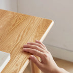 Natural Wood Study Desk with Drawer - Single Person (80cm)