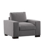 Ashton Grey Fabric Double Sided Down-Feather Filled Chair by iNSPIRE Q Artisan