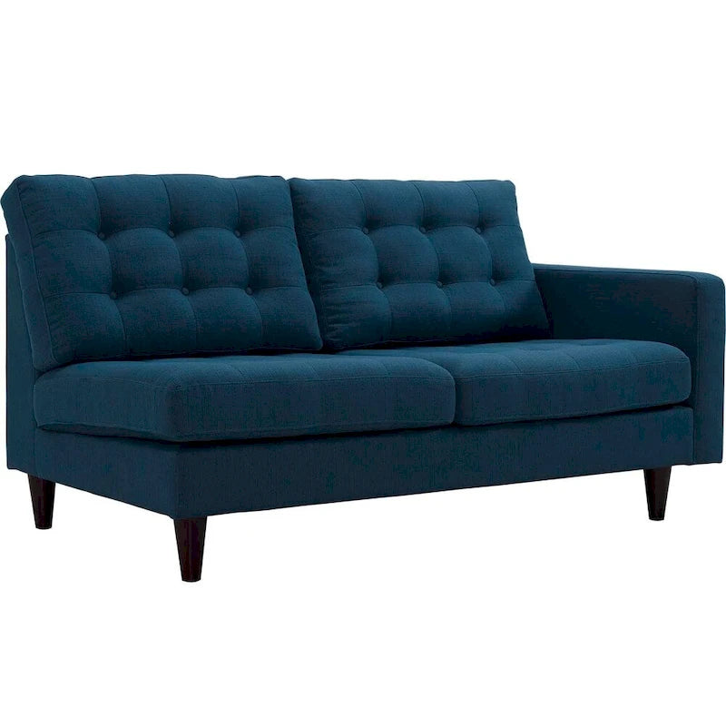 2 Piece Upholstered Fabric Left Facing Bumper Sectional