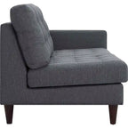 2 Piece Upholstered Fabric Left Facing Bumper Sectional