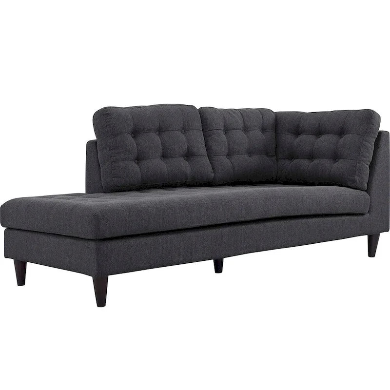 2 Piece Upholstered Fabric Left Facing Bumper Sectional