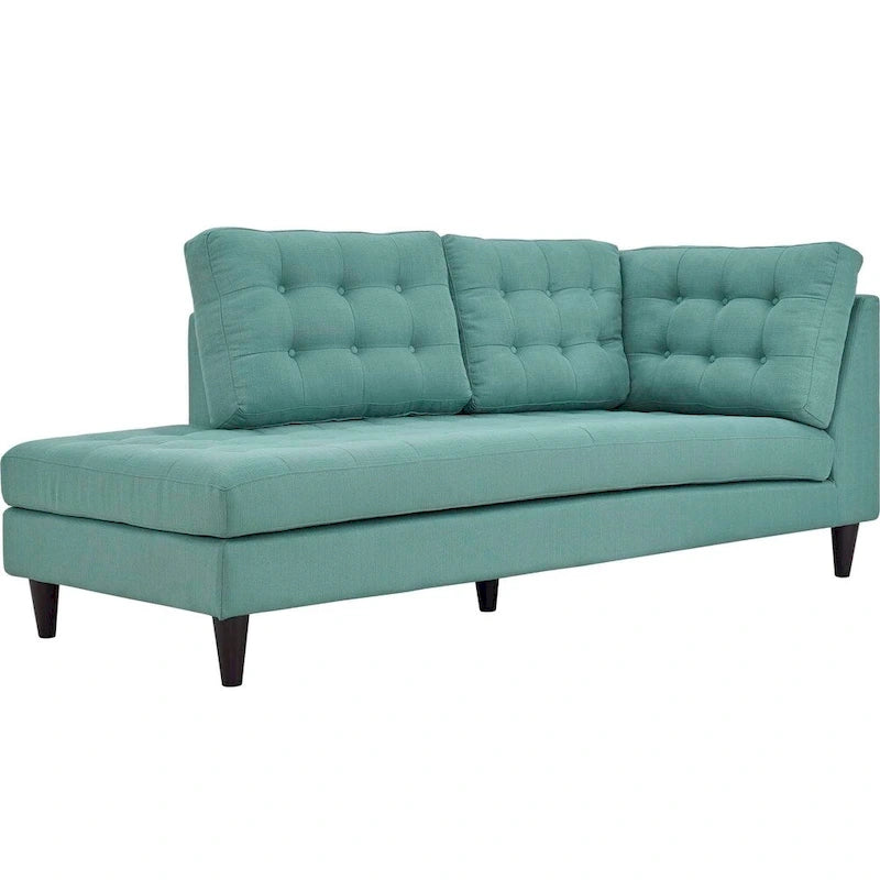 2 Piece Upholstered Fabric Left Facing Bumper Sectional