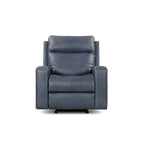 37 Wide Top Grain Leather Power Recliner Chair Glider Rocker Recliner Home Theater Seating with USB Charge Port