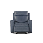 37 Wide Top Grain Leather Power Recliner Chair Glider Rocker Recliner Home Theater Seating with USB Charge Port
