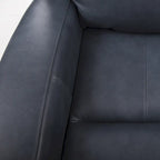 37 Wide Top Grain Leather Power Recliner Chair Glider Rocker Recliner Home Theater Seating with USB Charge Port