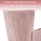 Modern Upholstered Velvet Wingback Accent Arm Chair, Set of 2 - 36.6 H x 28 W x 28.4 D