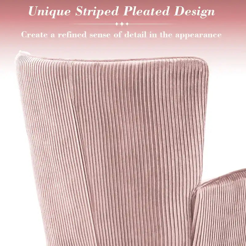 Modern Upholstered Velvet Wingback Accent Arm Chair, Set of 2 - 36.6 H x 28 W x 28.4 D