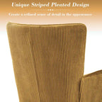 Modern Upholstered Velvet Wingback Accent Arm Chair, Set of 2 - 36.6 H x 28 W x 28.4 D