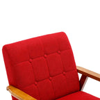 Leisure Accent Chairs Armchair with Solid Wood Armrest and Feet, for Living Room Bedroom Studio chair