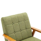 Leisure Accent Chairs Armchair with Solid Wood Armrest and Feet, for Living Room Bedroom Studio chair