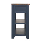 48 Solid Pine Wood Top Console Table, Modern Entryway Sofa Side Table with 3 Storage Drawers and 2 Shelves. Easy to Assemble