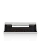 Kax Contemporary White 70-inch Glass Multi-functional Storage TV Console by Furniture of America