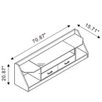 Kax Contemporary White 70-inch Glass Multi-functional Storage TV Console by Furniture of America