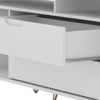 Manhattan Comfort Rockefeller 62.99 In. Metal Leg Media Cabinet Console