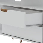 Manhattan Comfort Rockefeller 62.99 In. Metal Leg Media Cabinet Console