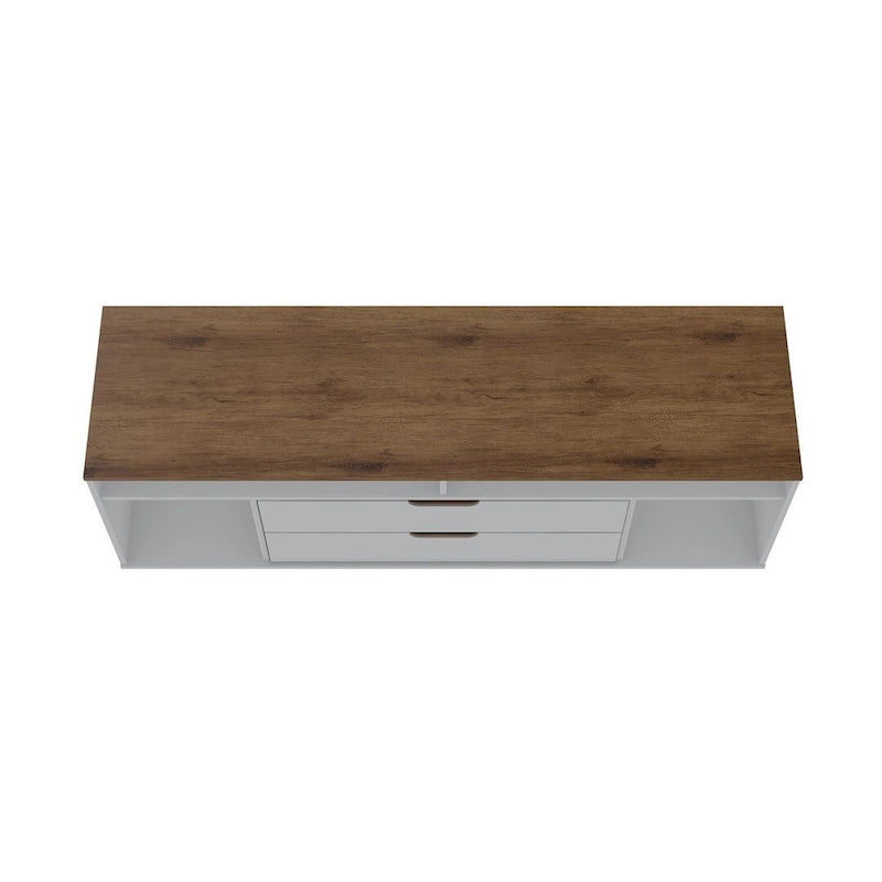 Manhattan Comfort Rockefeller 62.99 In. Metal Leg Media Cabinet Console