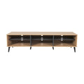 Modern TV Stand with 6 Adjustable Shelves - Supports TVs up to 85" (71")