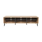 Modern TV Stand with 6 Adjustable Shelves - Supports TVs up to 85" (71")