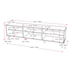 Cole TV Bench with Open Shelves, TVs up to 85 - N/A